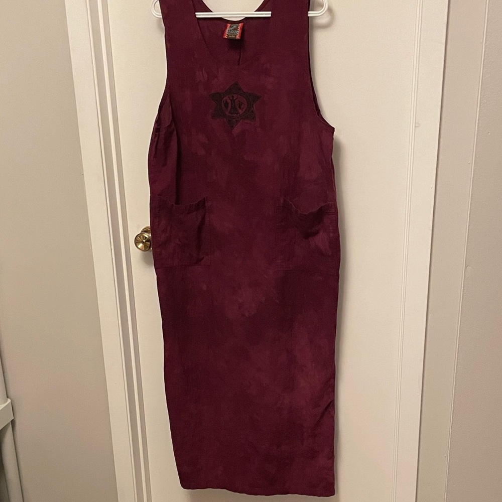 DAGOLI CANADA Burgundy  Dress 100% Cotton